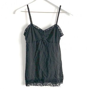 Black + White Polka Dot Top